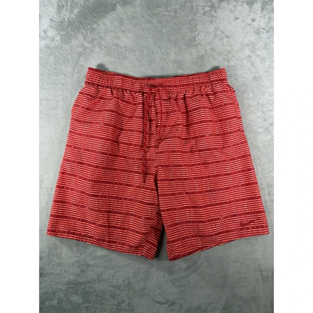 Nike Shorts Mens XL Red Lined Swim Trunks Swoosh‎